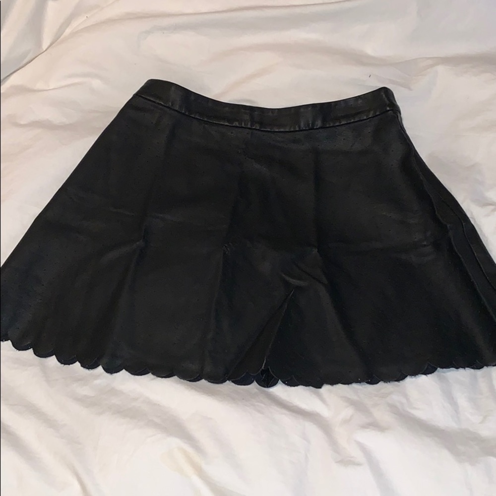 Club Monaco leather skirt
